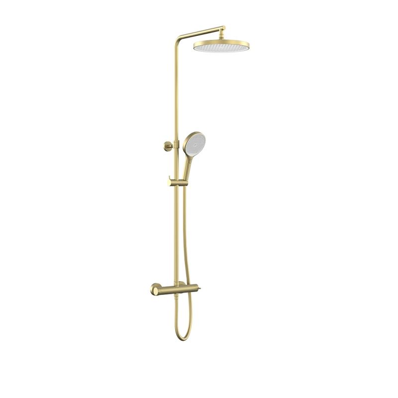 Safari Wall Mounted Exposed Thermostatic Shower Column and Multi Function Handset