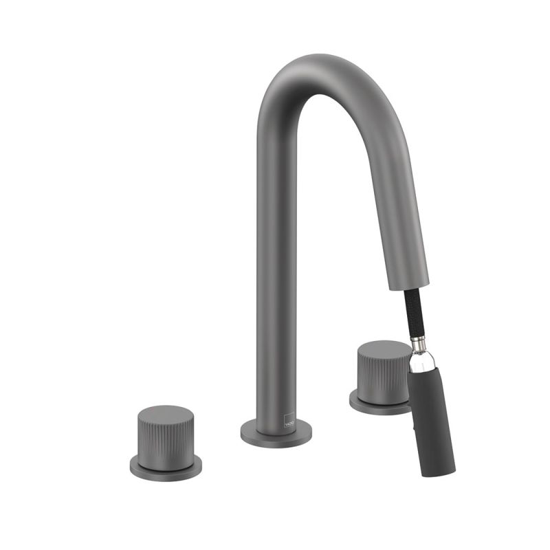 Safari Leverless Deck Mounted Basin Mixer with Pull Out Spout