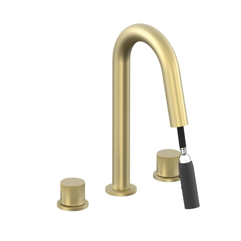 Safari Leverless Deck Mounted Basin Mixer with Pull Out Spout