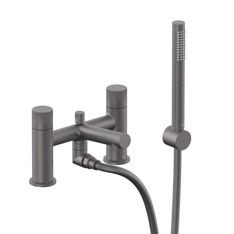 Safari Leverless Deck Mounted Bath Shower Mixer + Wall Mounted Shower Handset