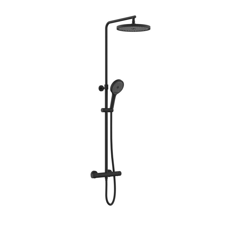 Safari Leverless Wall Mounted Exposed Thermostatic Shower Column and Multi Function Handset