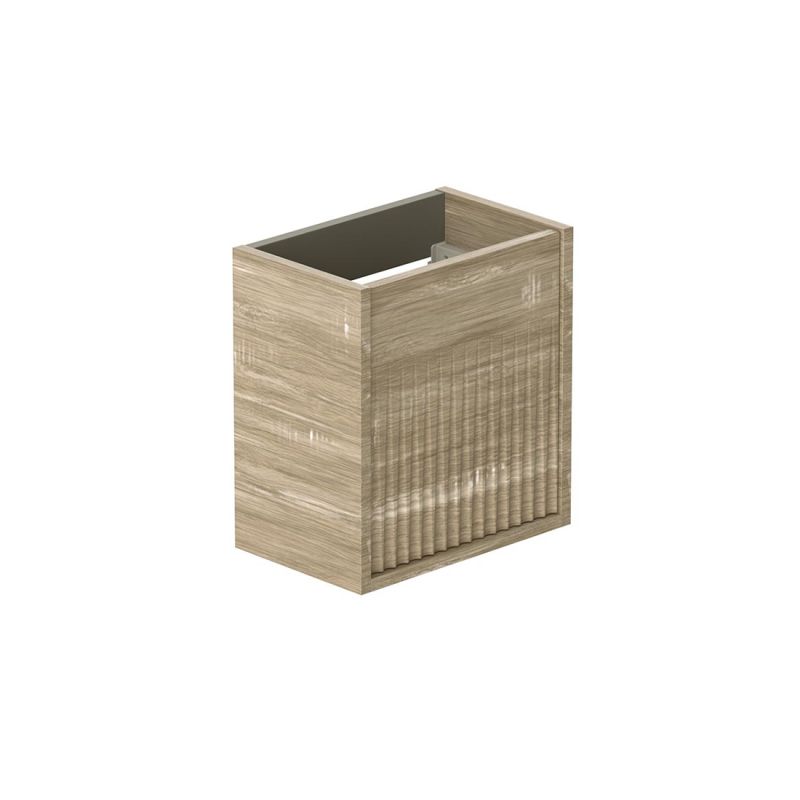 Safari Fluted Wall-Hung Cloakroom Unit, 400mm Right Pull