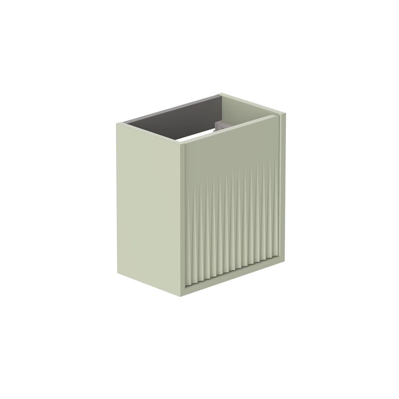 Safari Fluted Wall-Hung Cloakroom Unit, 400mm Left Pull