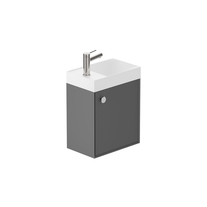 Safari Wall-Hung Cloakroom Unit, 400mm Left Pull
