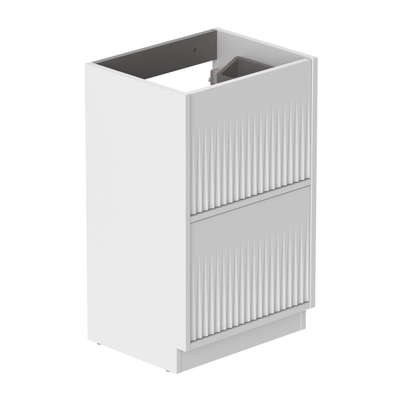 Safari Fluted Floor Mounted Vanity, 500mm