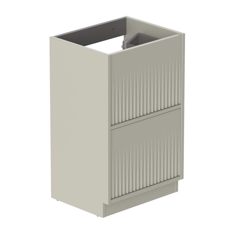 Safari Fluted Floor Mounted Vanity Unit, 500mm