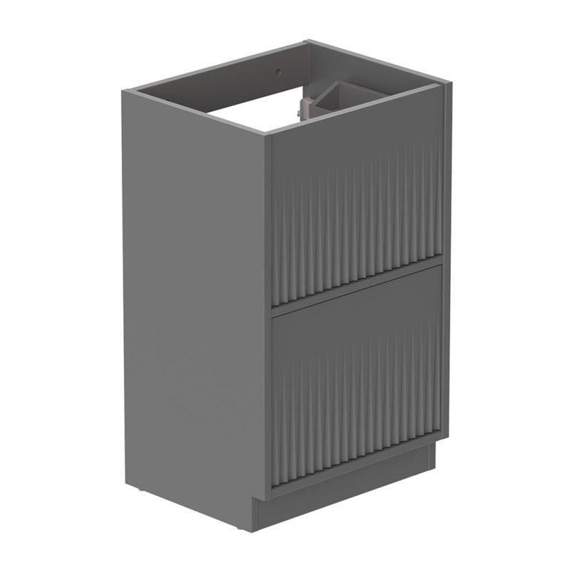 Safari Fluted Floor Mounted Vanity, 500mm