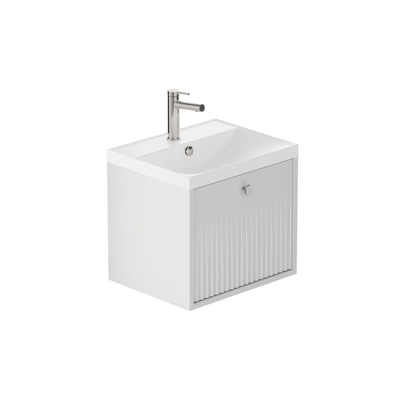 Safari Fluted Wall-Hung Vanity Unit, 500mm