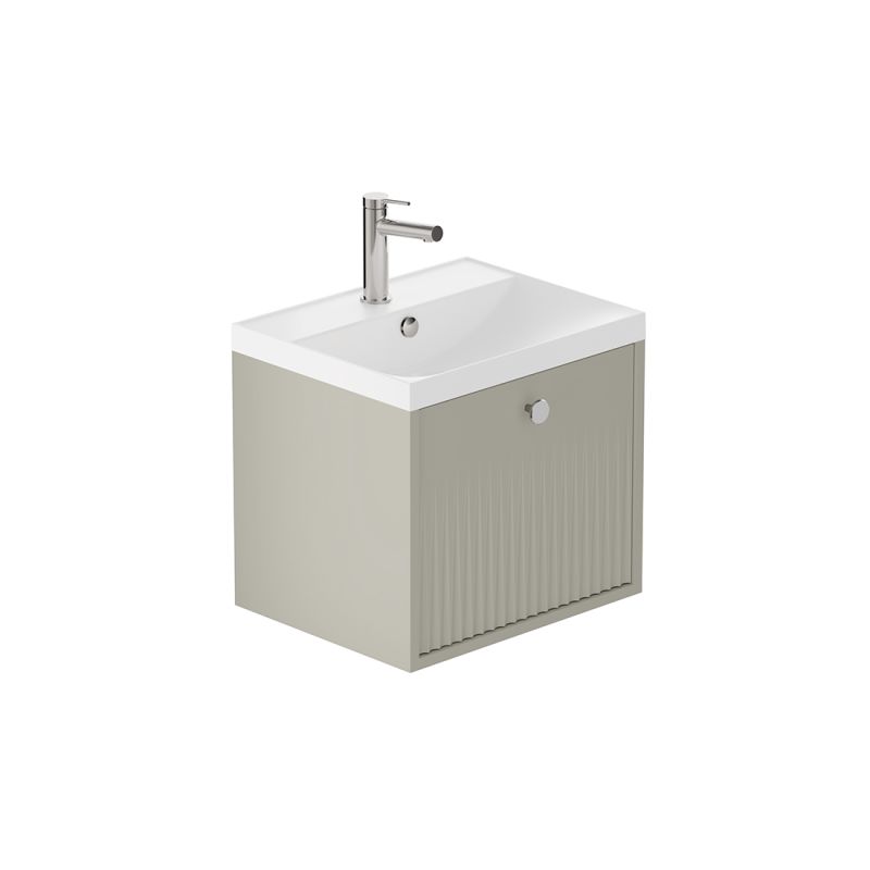 Safari Fluted Wall-Hung Vanity Unit, 500mm