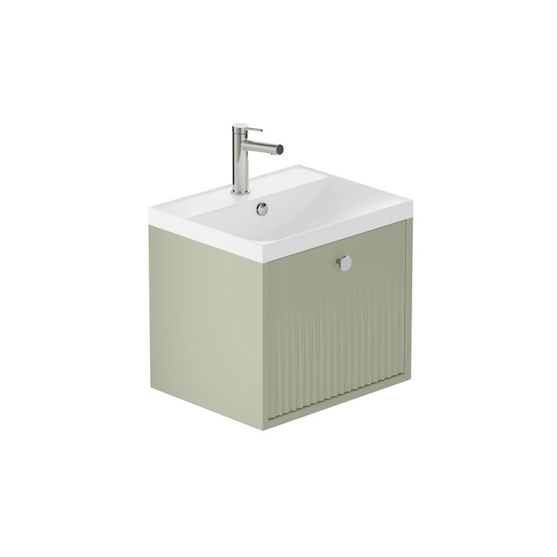 Safari Fluted Wall-Hung Vanity Unit, 500mm