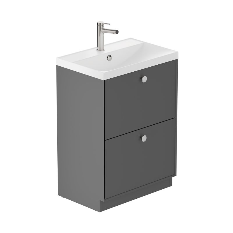 Safari Floor Mounted Vanity Unit, 600mm 