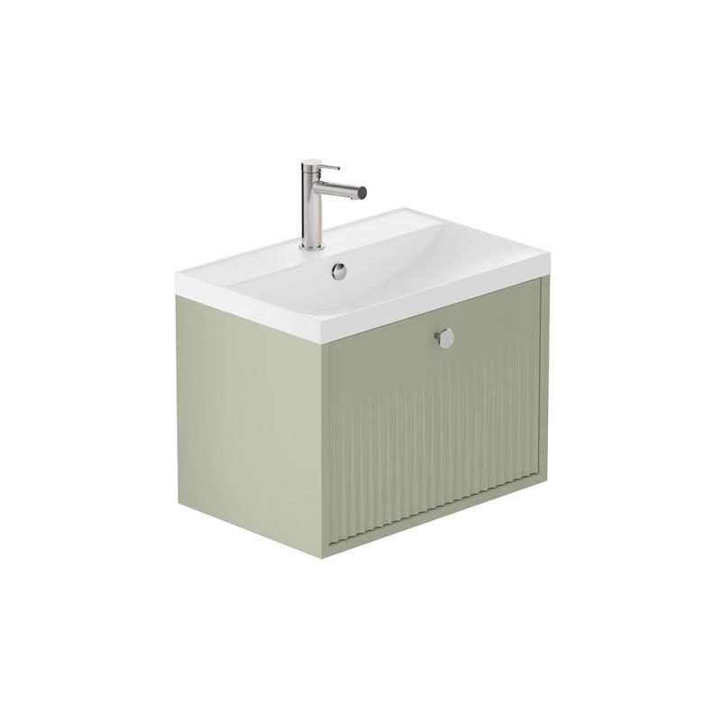 Safari Fluted Wall-Hung Vanity Unit, 600mm 