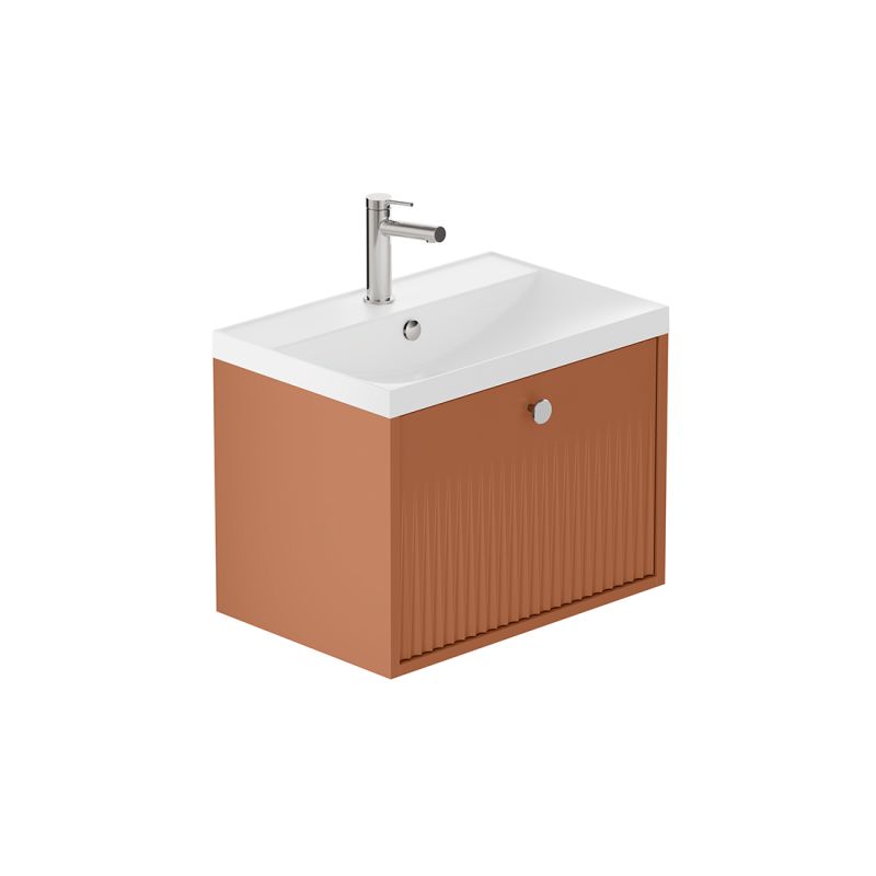 Safari Fluted Wall-Hung Vanity Unit, 600mm 