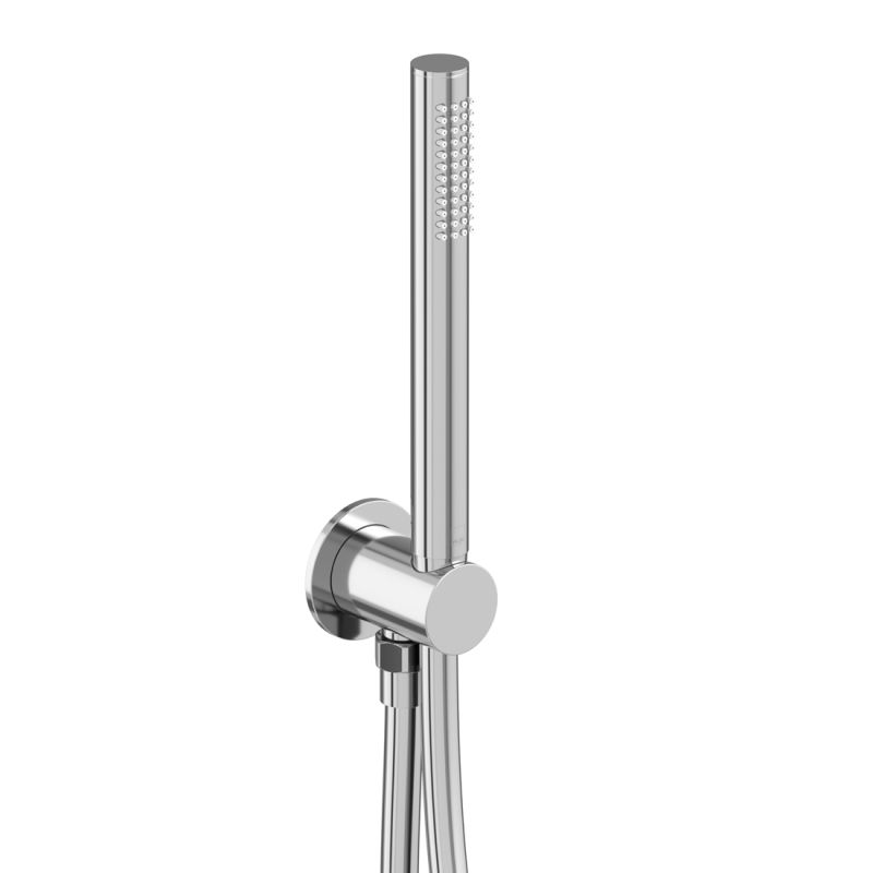 Safari Single Function Mini Shower Kit with Integrated Outlet + Optional Wall Shroud