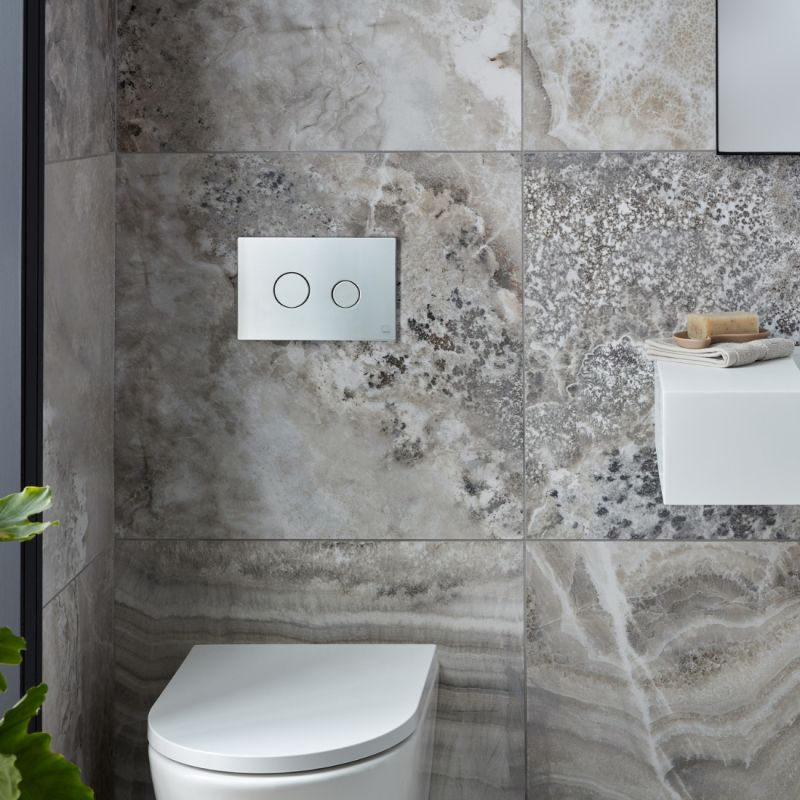 Round Button Flush Plate