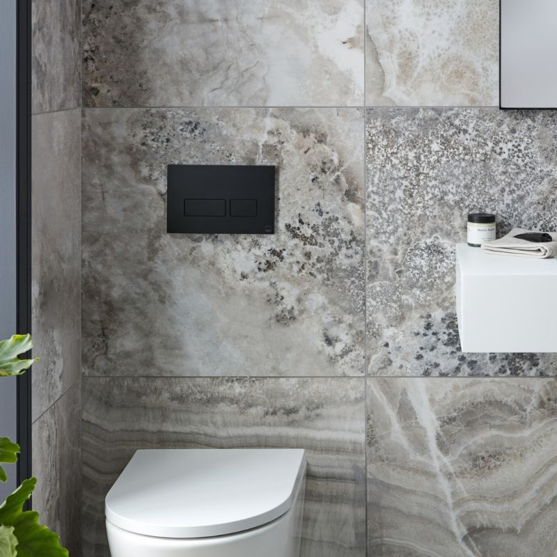 Square Button Flush Plate