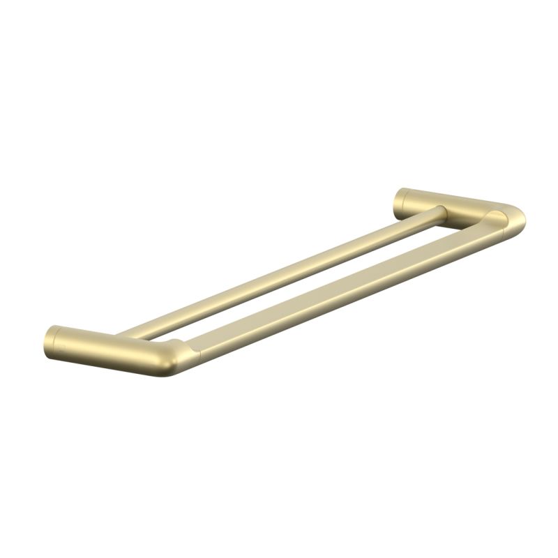 Zoo Brass Double Towel Rail, 600mm